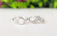 Freshwater Keshi pearl and Raw diamond Chevron wedding ring set in Fine 99.9 Silver