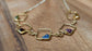 Personalized Family Birthstone necklace in unique 18k Gold setting