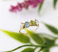 Raw 4-stone Mother's ring ~ Family Birthstone ring in unique 18k Gold setting