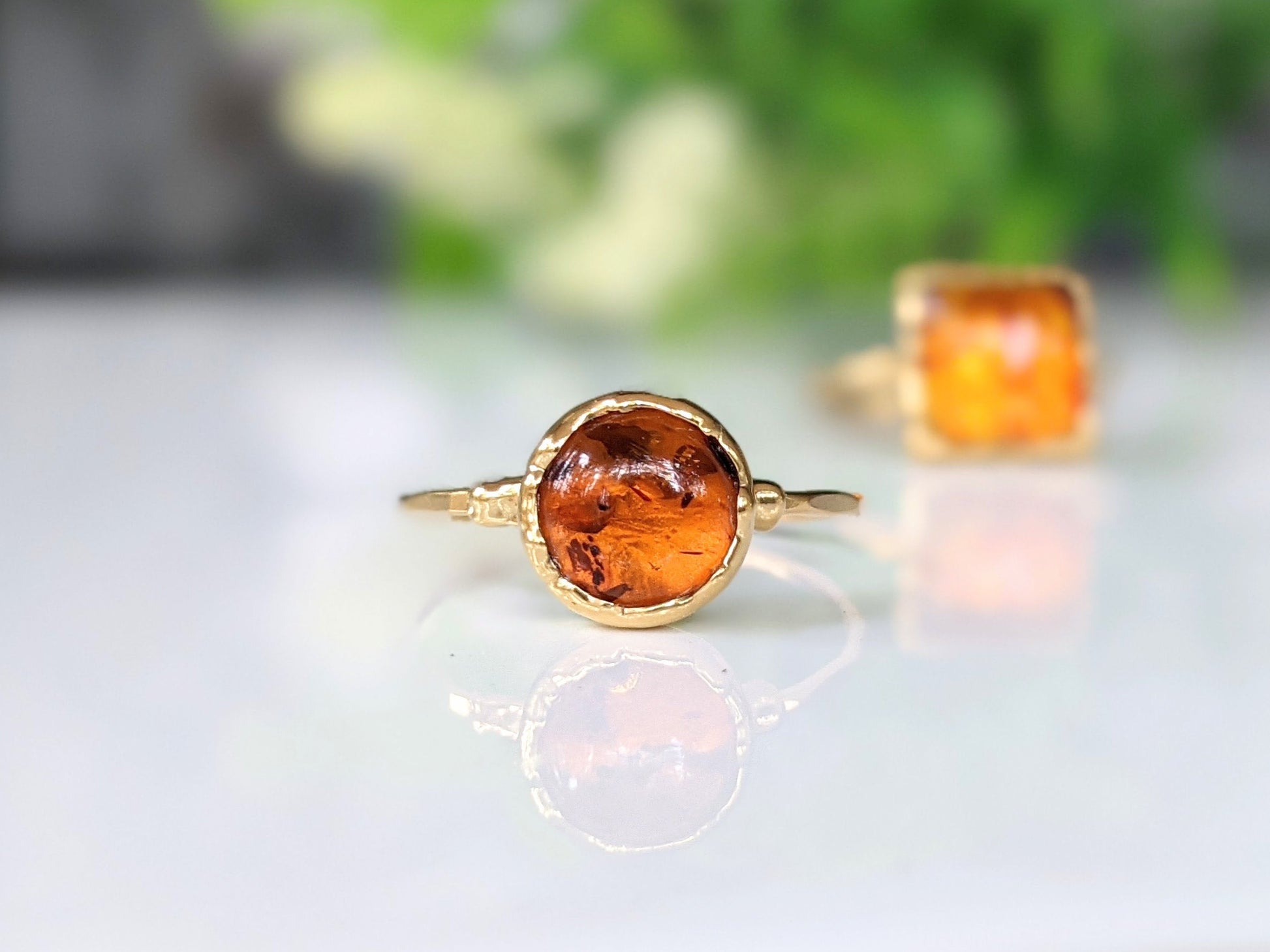 Baltic Amber Gold ring