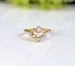 Raw rough diamond Chevron Wedding ring set in 18k Gold