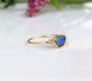 Blue Kyanite ring in unique 18k Gold setting