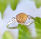 Raw Citrine & diamond ring - Moondrop Creations