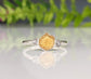 Raw Citrine & diamond ring - Moondrop Creations