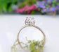 Flower prong Herkimer diamond ring