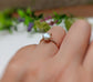 Freshwater Keshi pearl solitaire ring in 18k Gold prongs setting