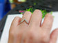 Rough diamond Chevron Engagement ring in Fine 99.9 Silver