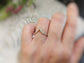 Raw diamond Chevron engagement ring