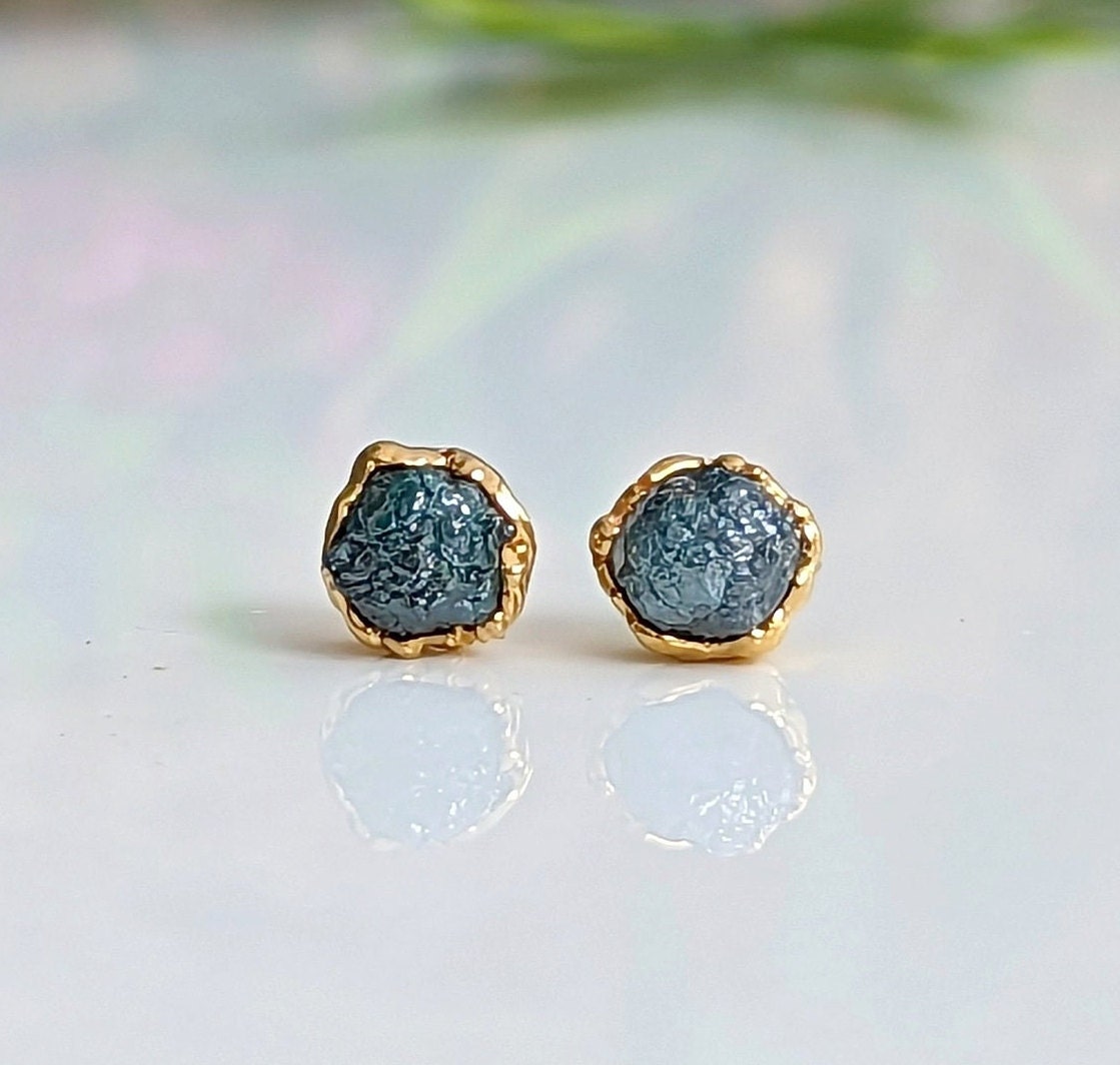 Selena Blue Stone Diamond Danglers earrings | Gemzlane