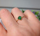 Raw green Garnet ring