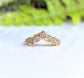 Raw diamond wedding ring set in Solid 18k Gold