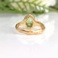 Solid Gold Peridot Molten ring