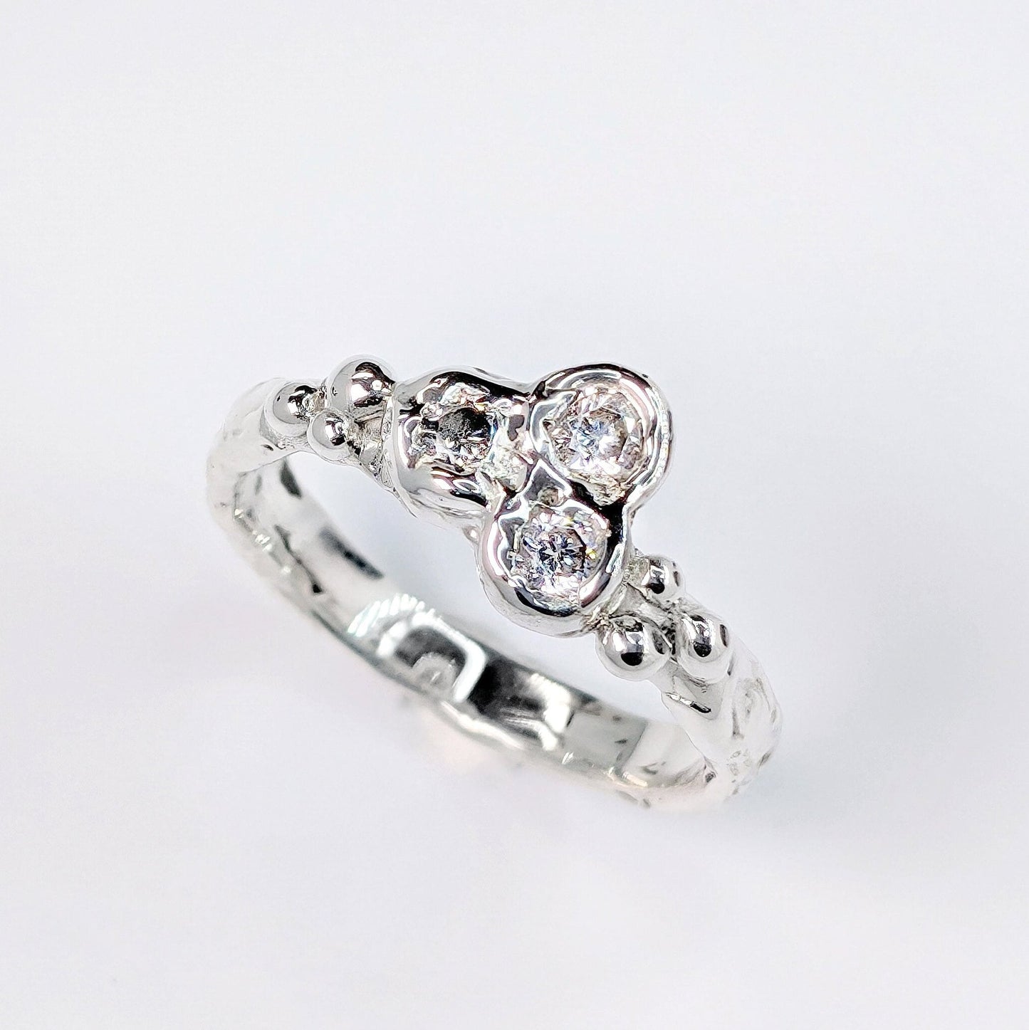 Silver CZ Cluster ring