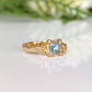 Blue Topaz Molten Solid Gold ring